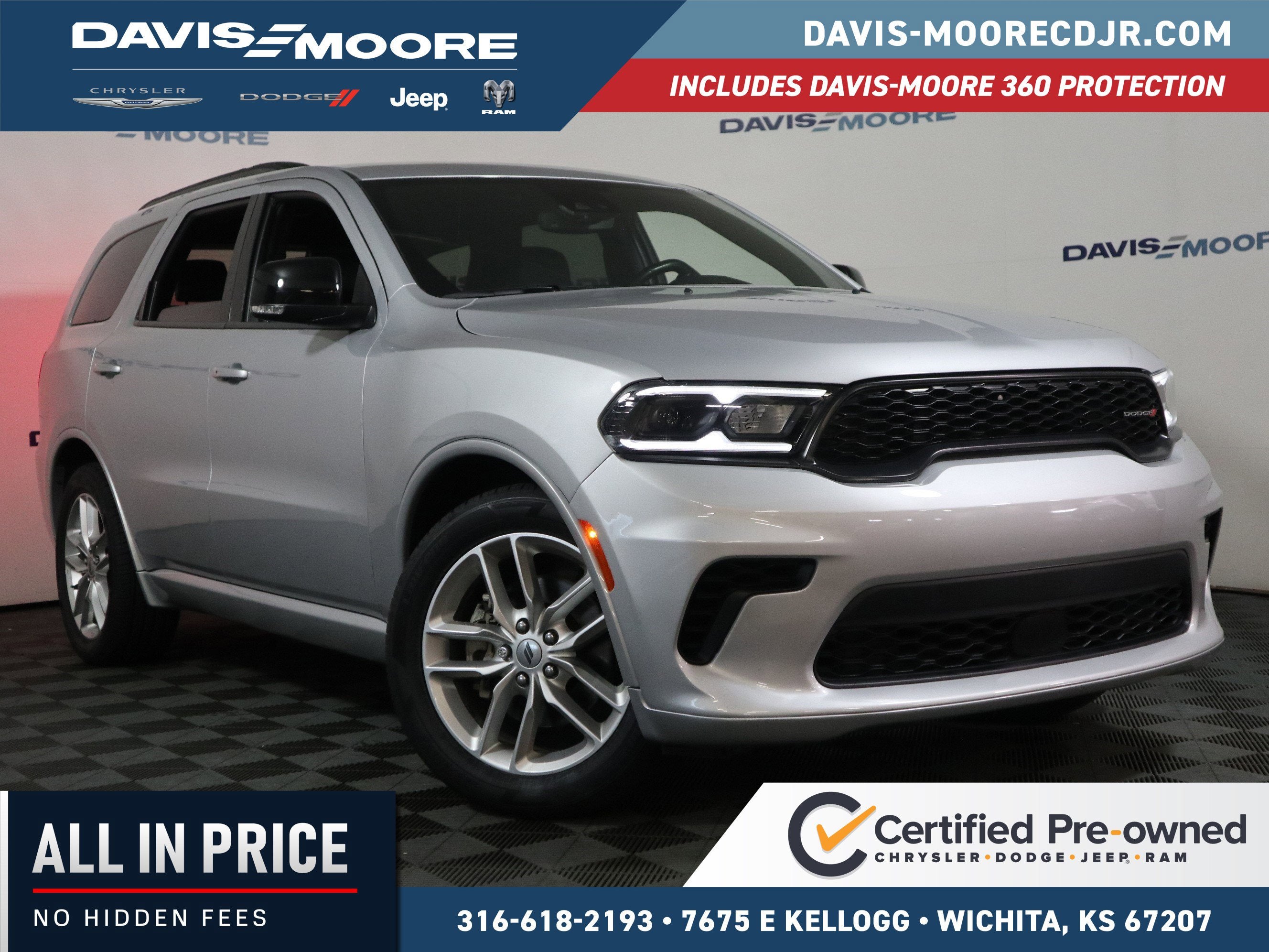 2024 Dodge Durango GT Plus in Triple Nickel — front three-quarter view