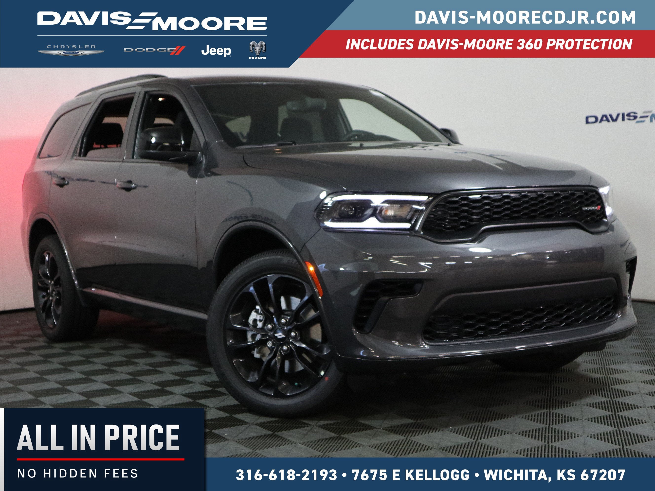 2026 Dodge Durango GT AWD in Vapor Gray — front three-quarter view