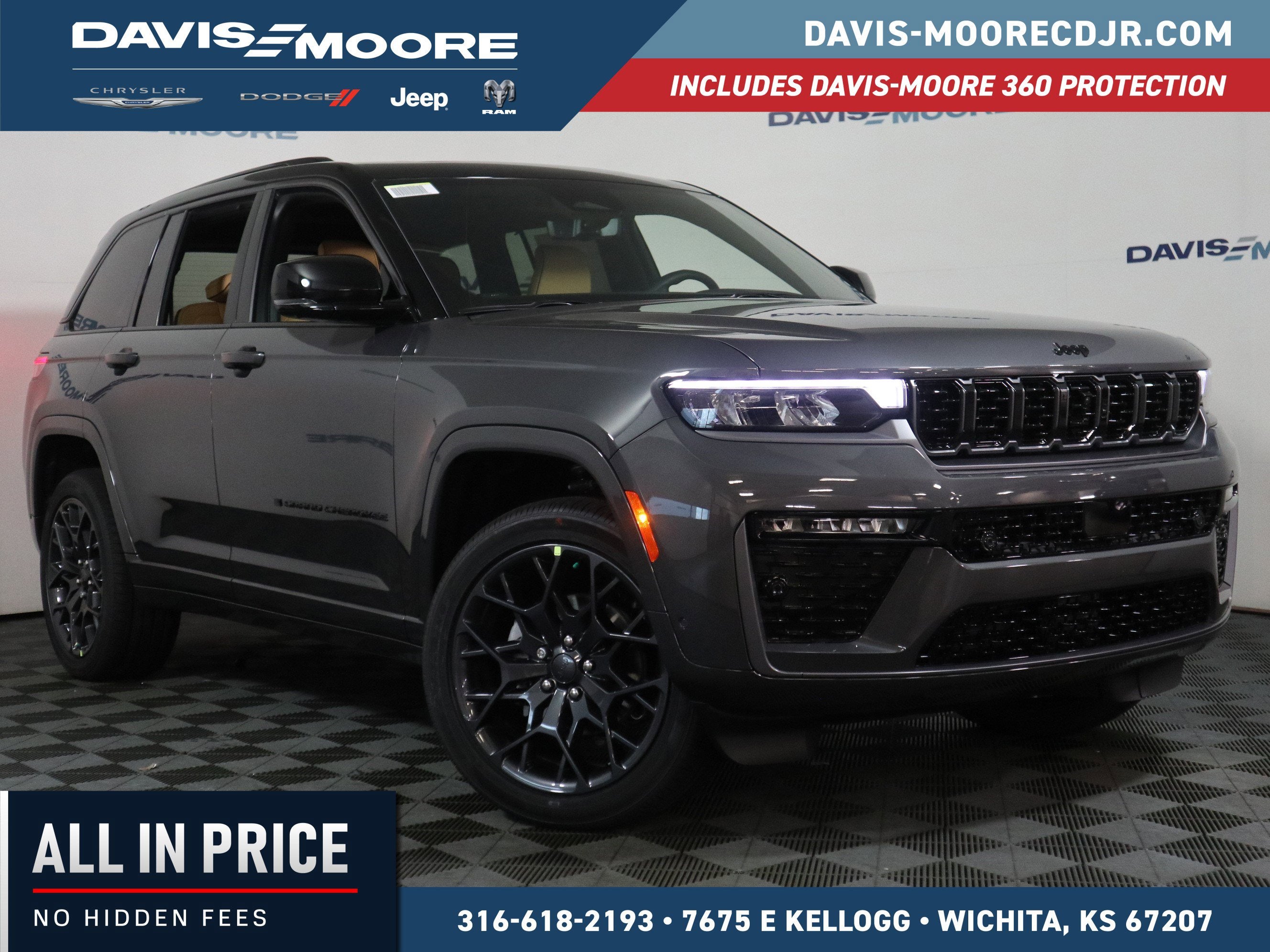 2026 Jeep Grand Cherokee Summit 4x4 in Baltic Gray Metallic Clearcoat — front three-quarter view