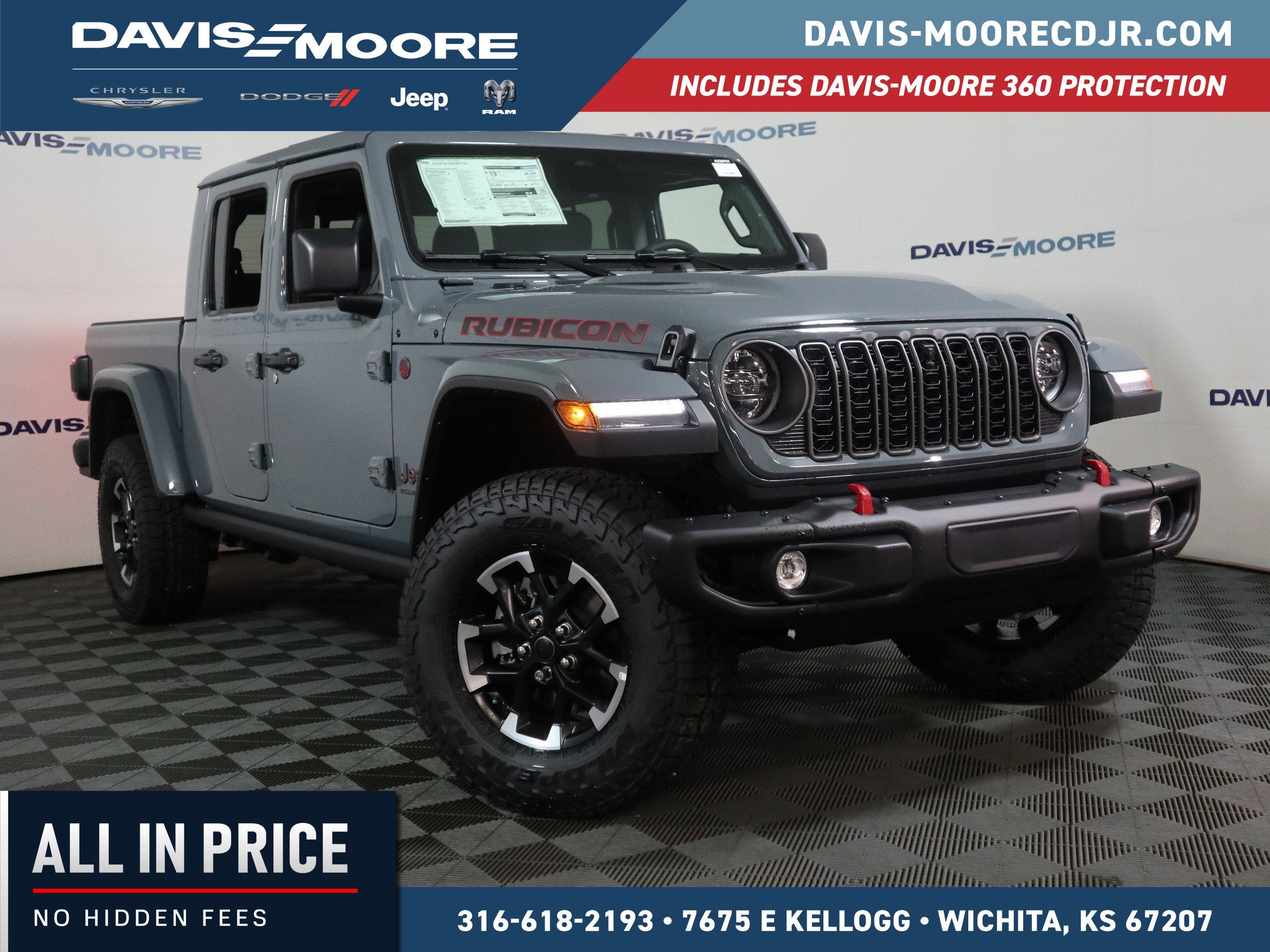 2026 Jeep Gladiator Rubicon X 4x4 in Anvil Clearcoat — front three-quarter view