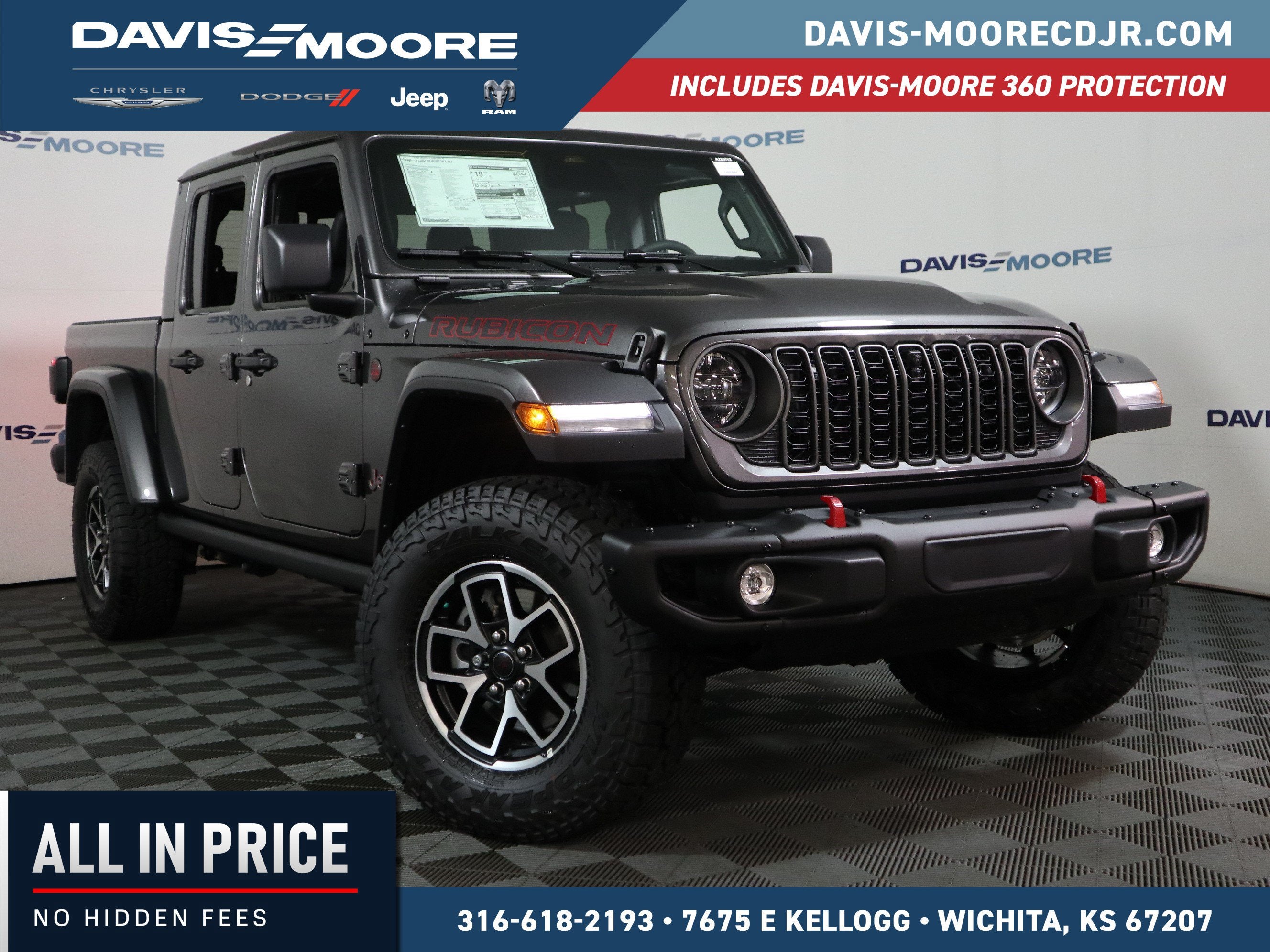 2026 Jeep Gladiator Rubicon X 4x4 in Granite Crystal Metallic Clearcoat — front three-quarter view
