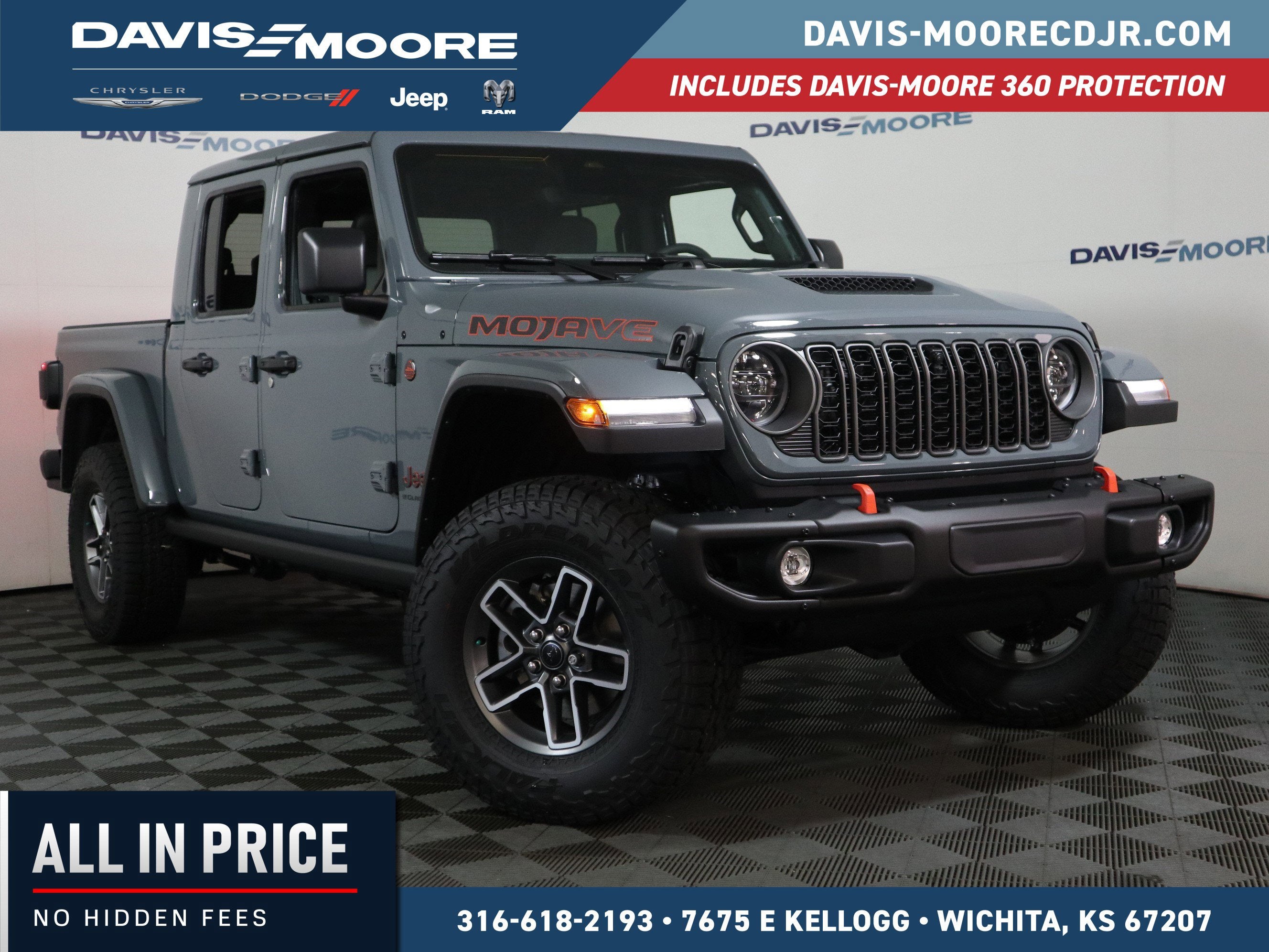 2026 Jeep Gladiator Mojave X 4x4 in Anvil Clearcoat — front three-quarter view