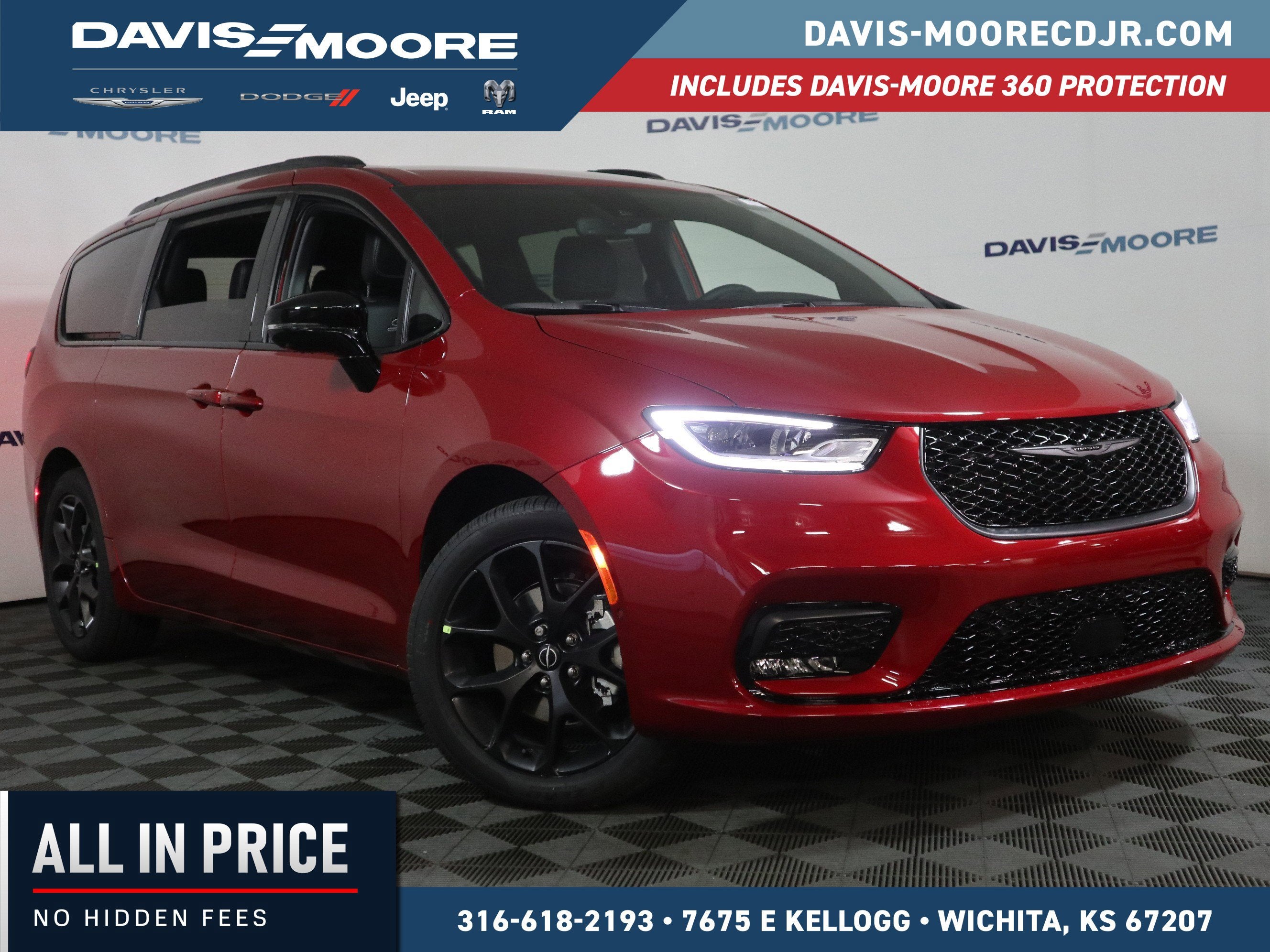 2026 Chrysler Pacifica Select in Red Hot Pearlcoat — front three-quarter view