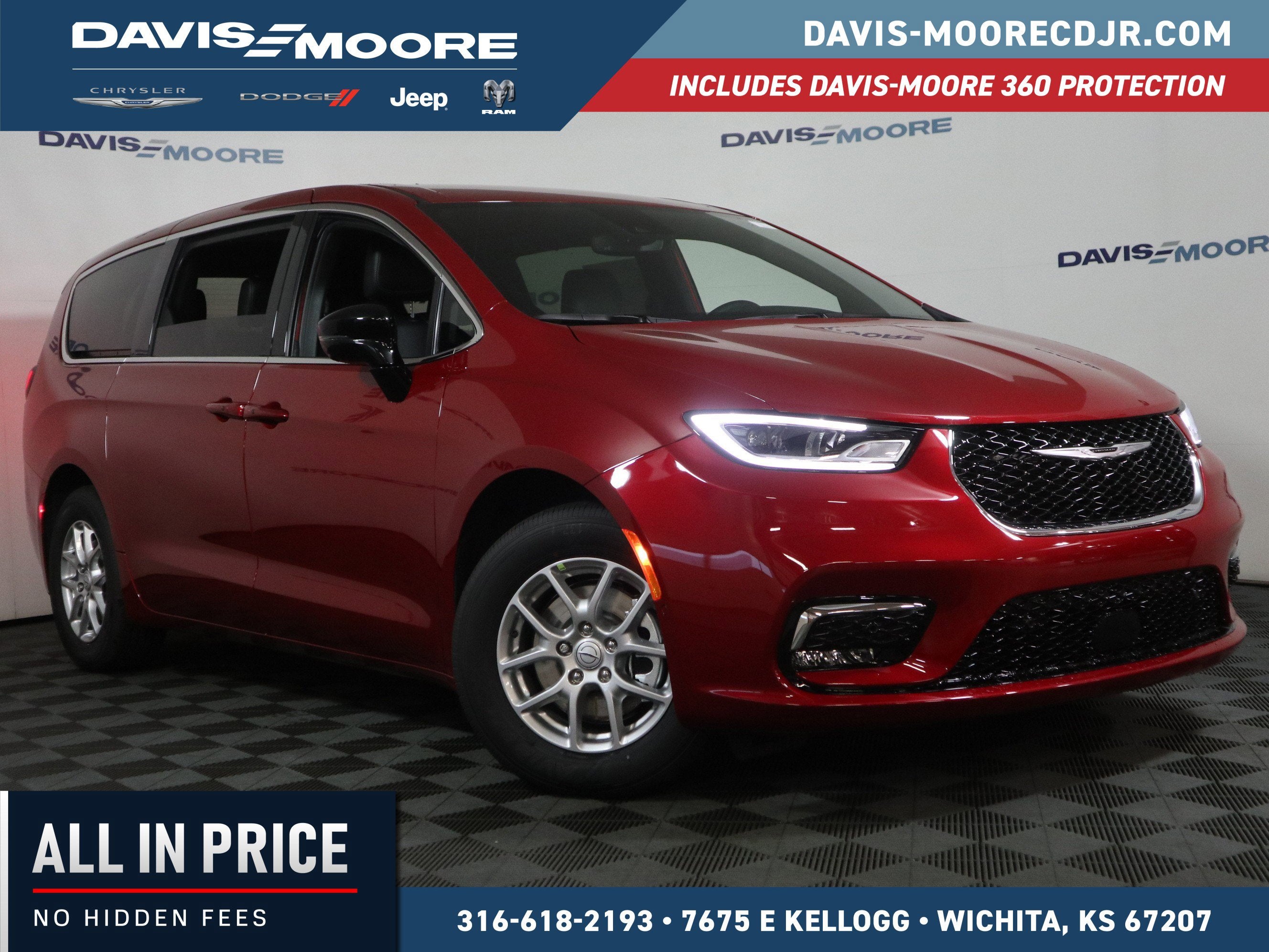 2026 Chrysler Pacifica Select in Red Hot Pearlcoat — front three-quarter view