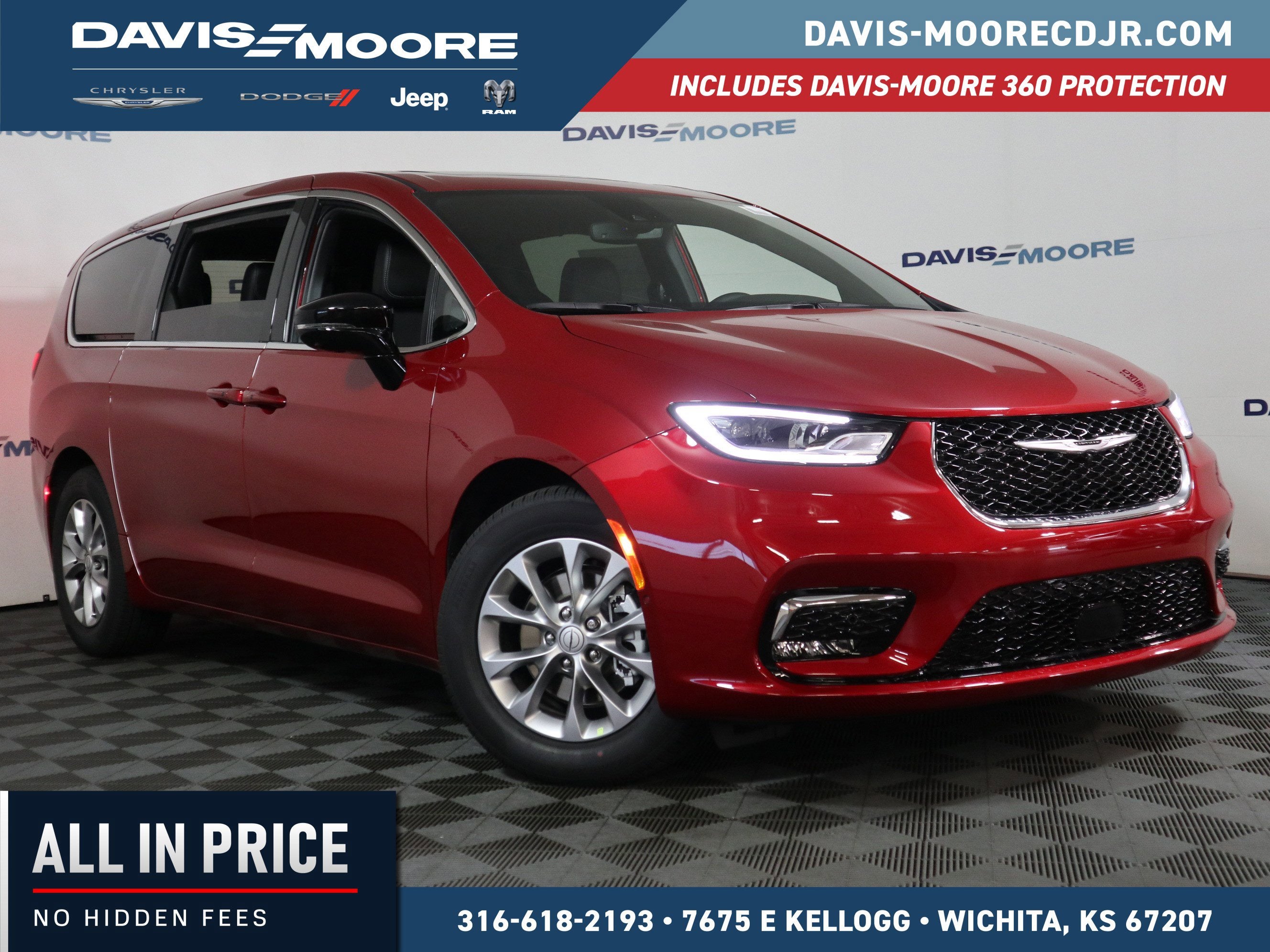 2026 Chrysler Pacifica Limited in Red Hot Pearlcoat — front three-quarter view