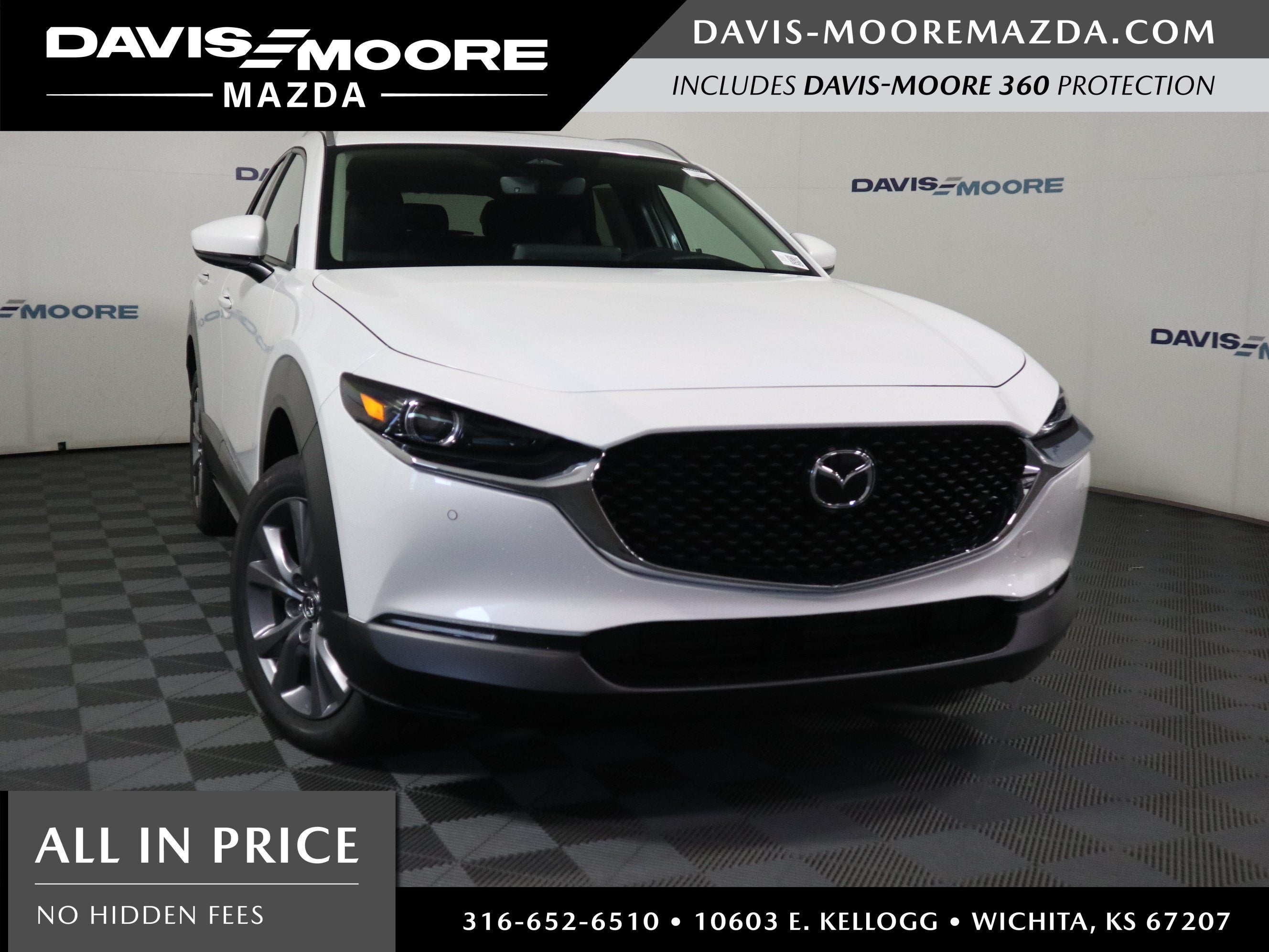 2026 Mazda Mazda CX-30 2.5 S Premium AWD in Snowflake White Pearl — front three-quarter view