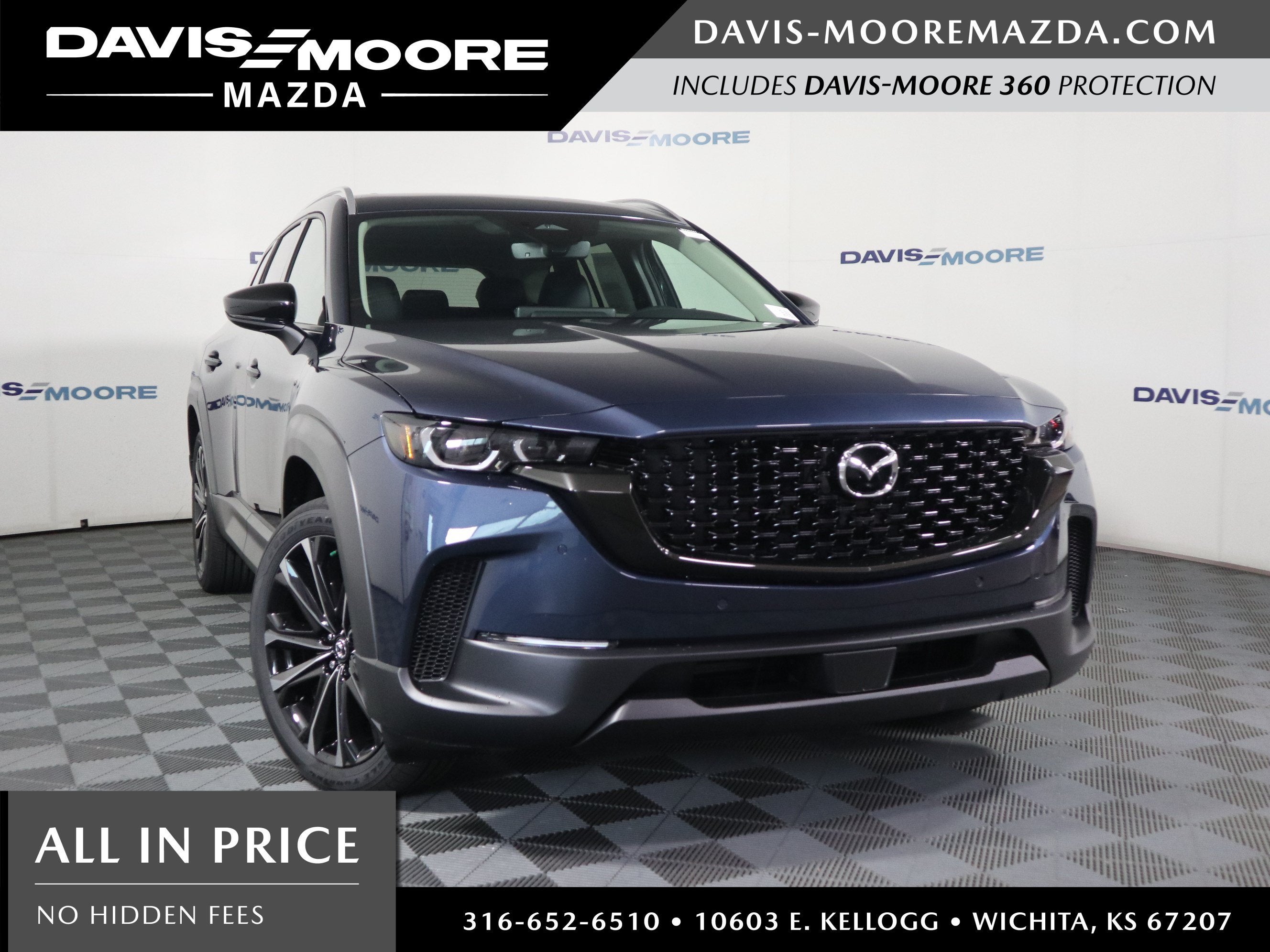 2026 Mazda Mazda CX-50 2.5 S Premium AWD in Ingot Blue Metallic — front three-quarter view