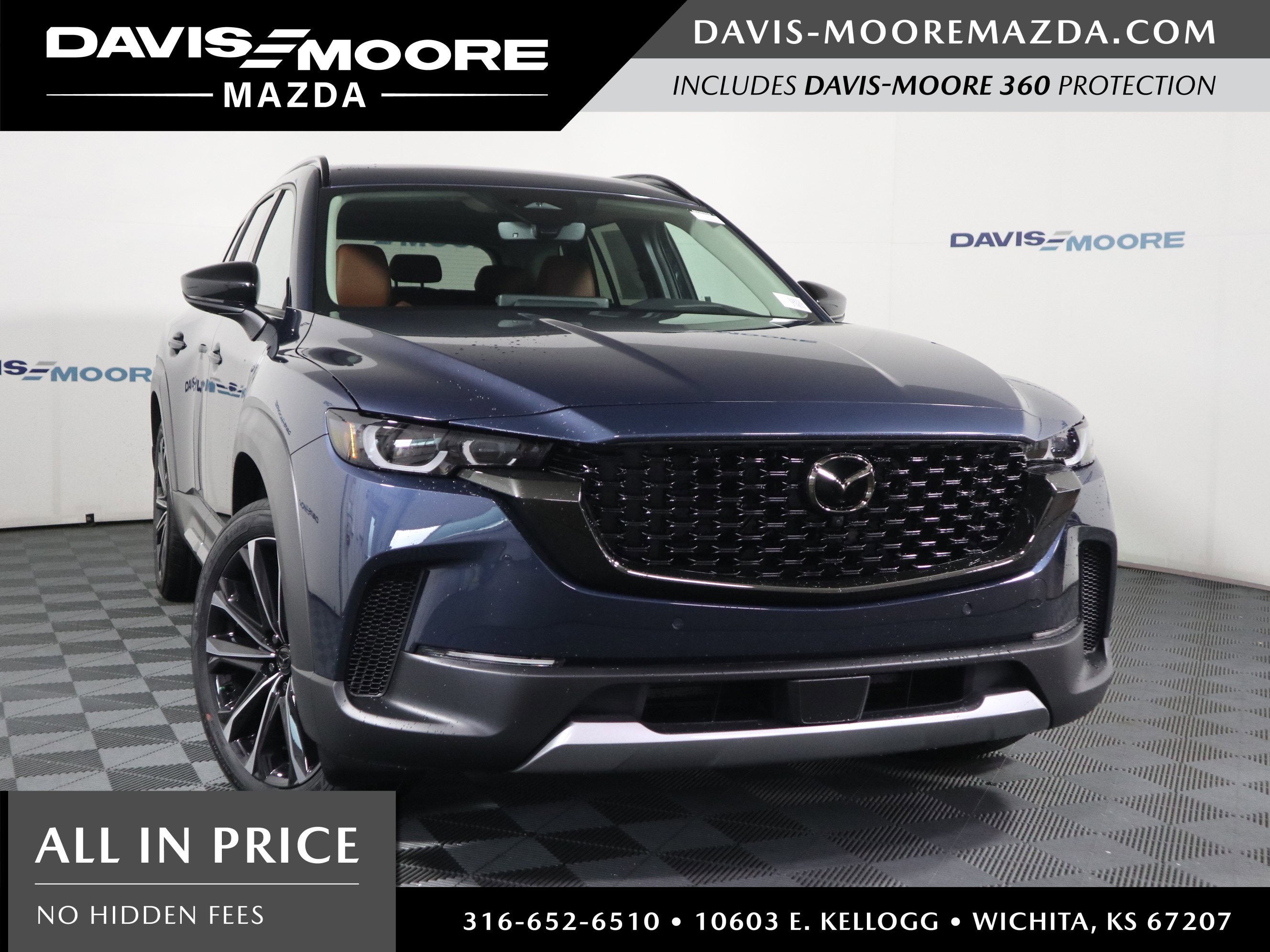 2026 Mazda Mazda CX-50 2.5 Turbo Premium Plus AWD in Ingot Blue Metallic — front three-quarter view