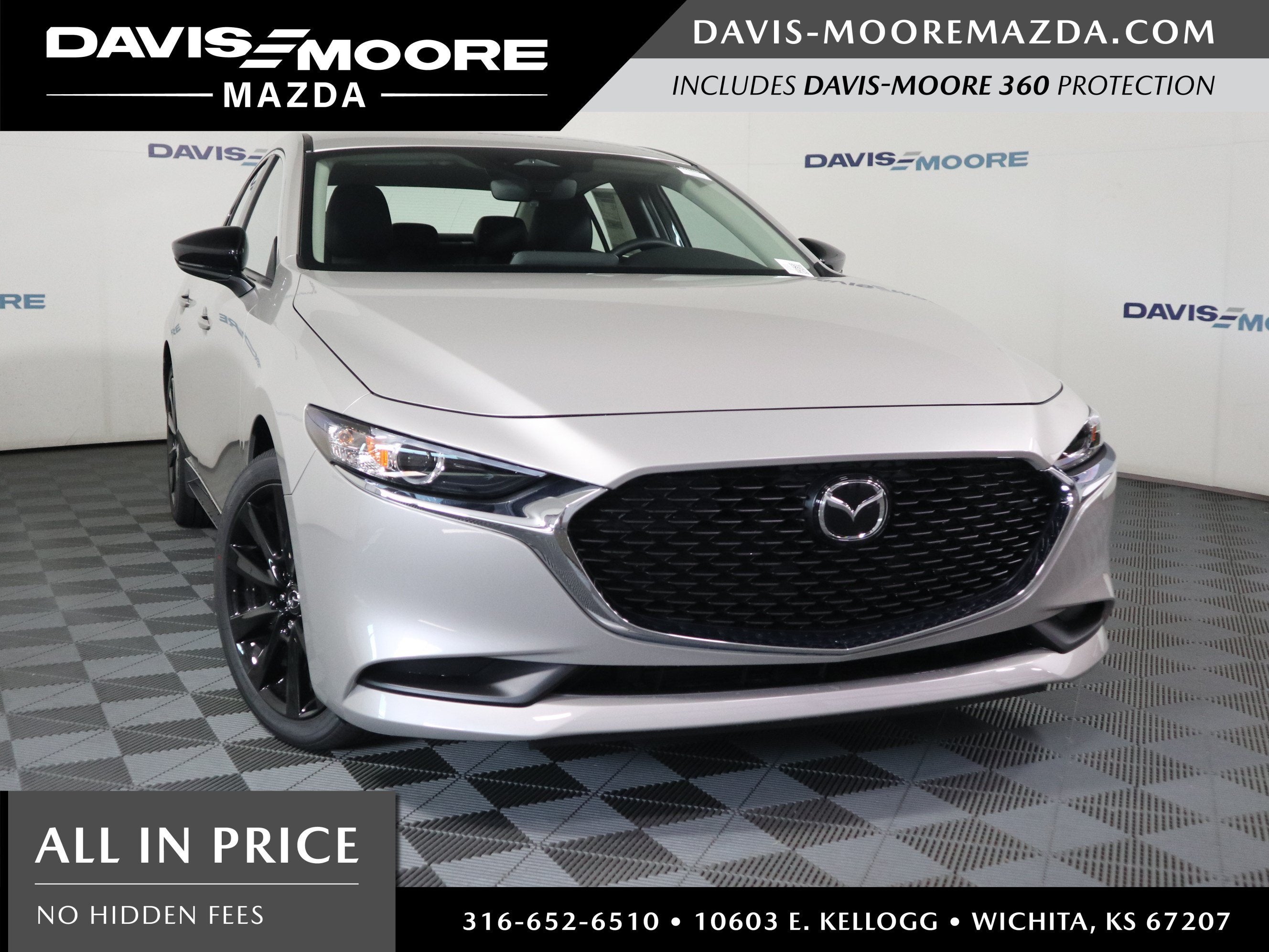 2026 Mazda Mazda3 Sedan 2.5 S Select Sport in Platinum Quartz Metallic — front three-quarter view
