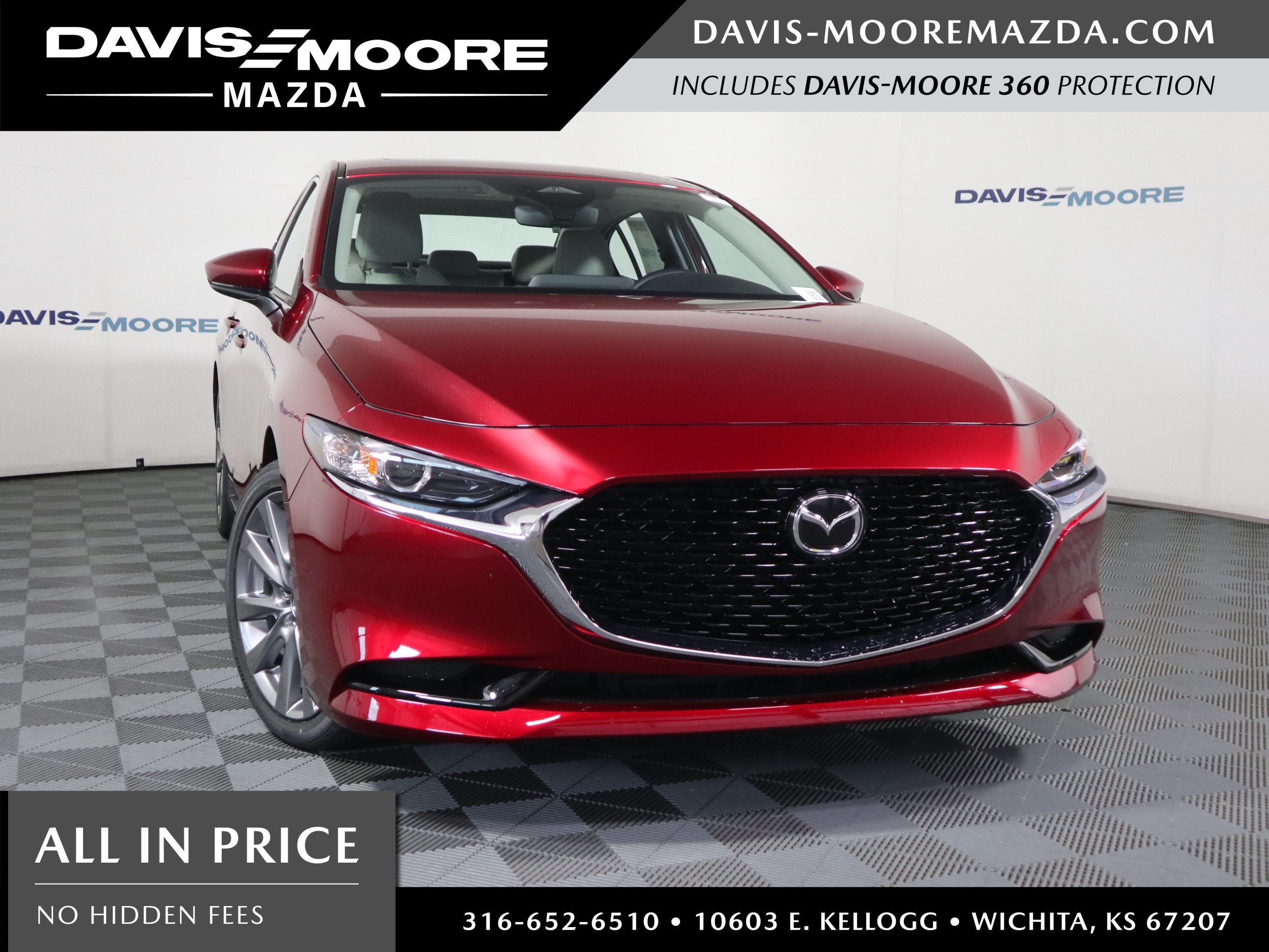 2026 Mazda Mazda3 Sedan 2.5 S Preferred in Soul Red Crystal Metallic — front three-quarter view
