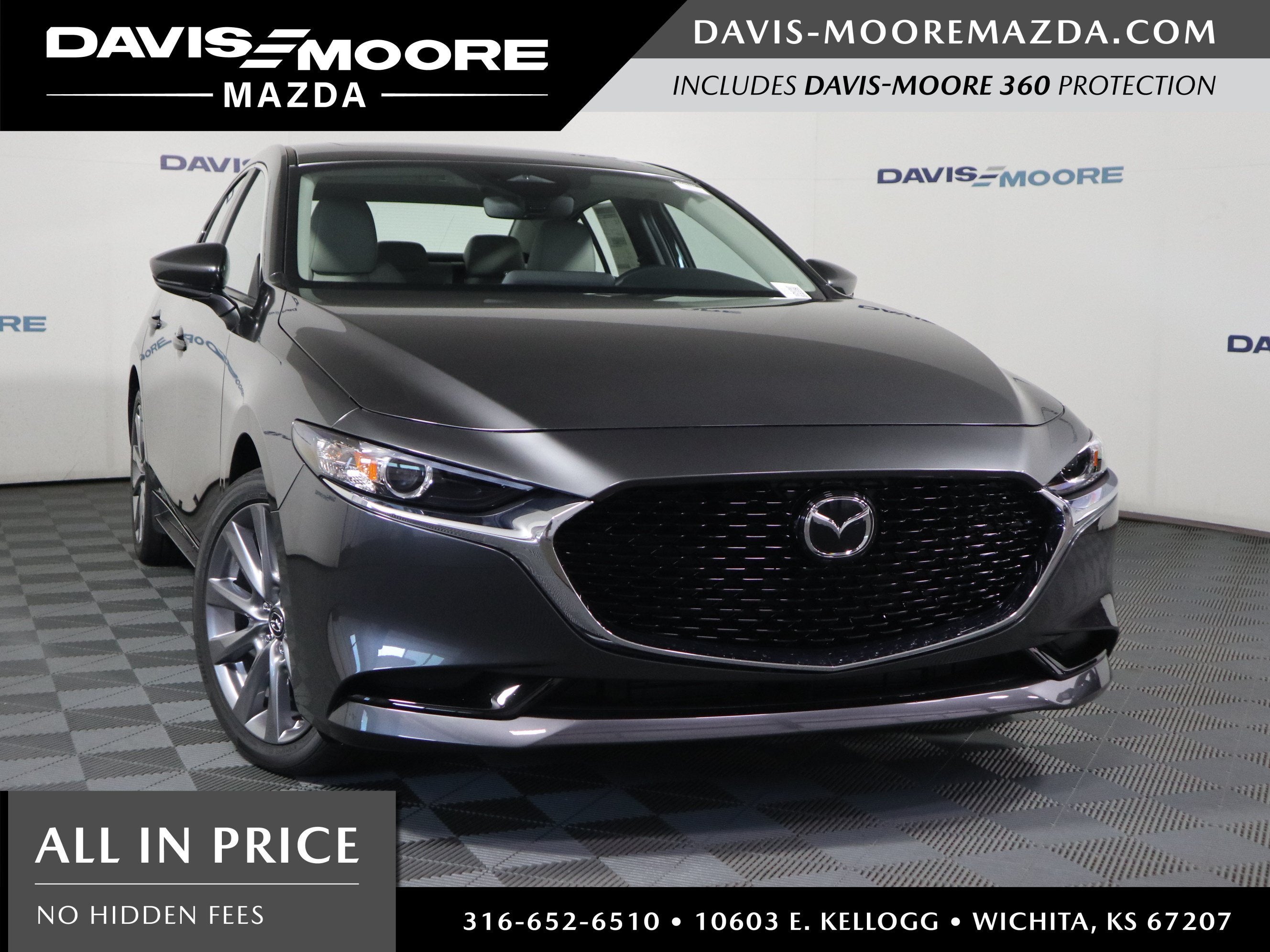 2026 Mazda Mazda3 Sedan 2.5 S Preferred in Machine Gray Metallic — front three-quarter view