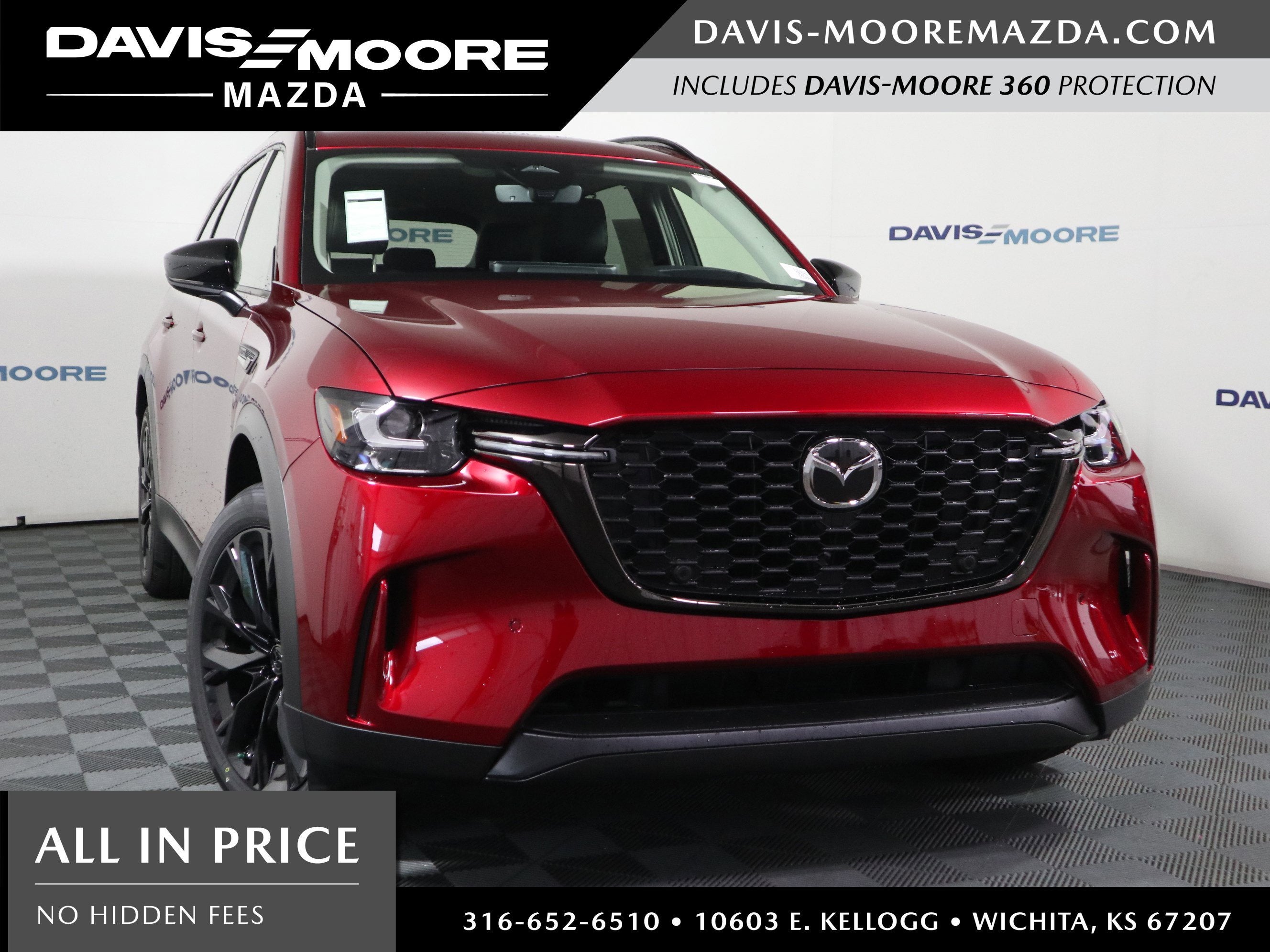 2026 Mazda Mazda CX-90 3.3 Turbo Premium Sport AWD in Soul Red Crystal Metallic — front three-quarter view