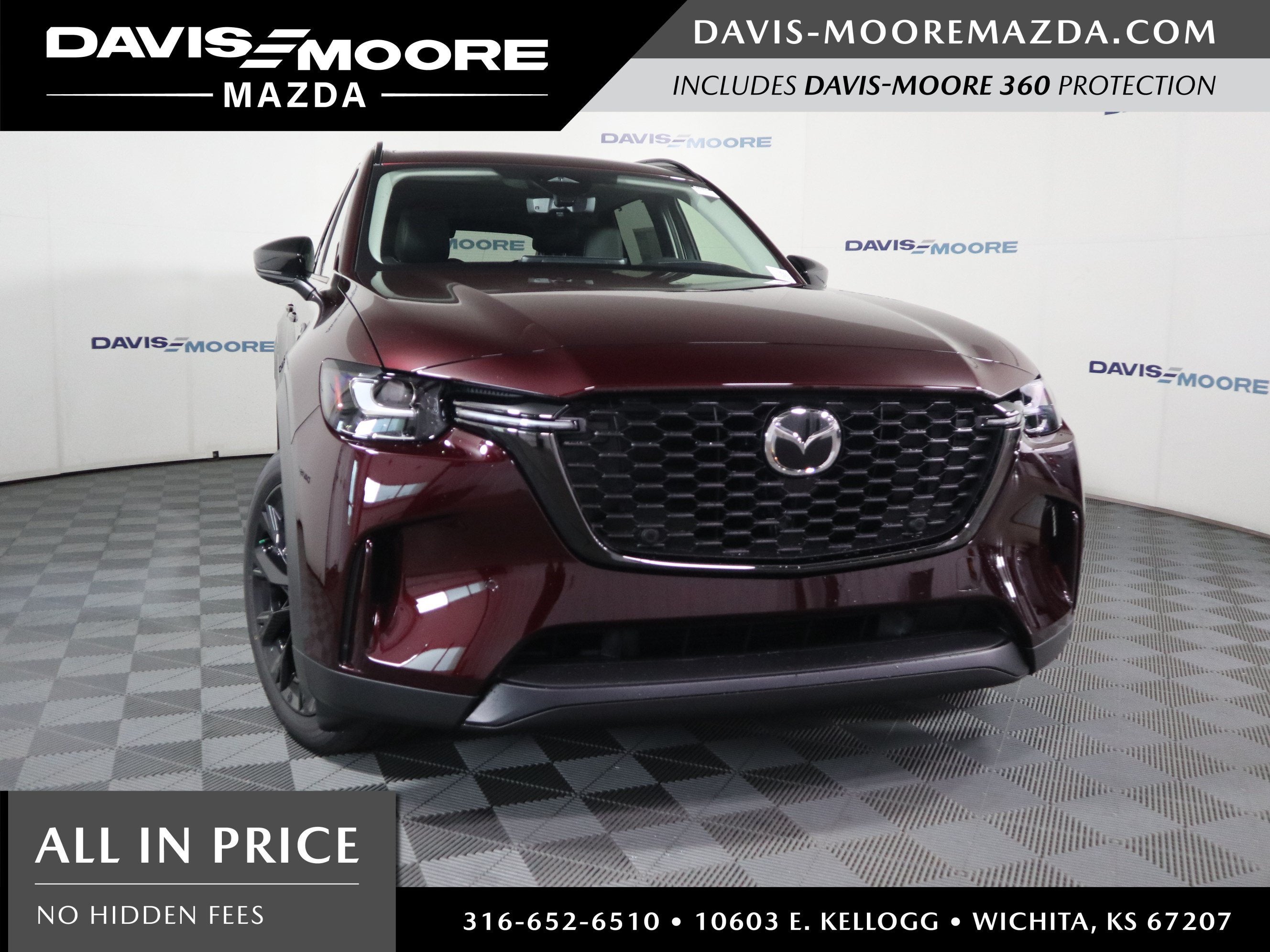 2026 Mazda Mazda CX-90 3.3 Turbo Premium Sport AWD in Artisan Red Premium — front three-quarter view