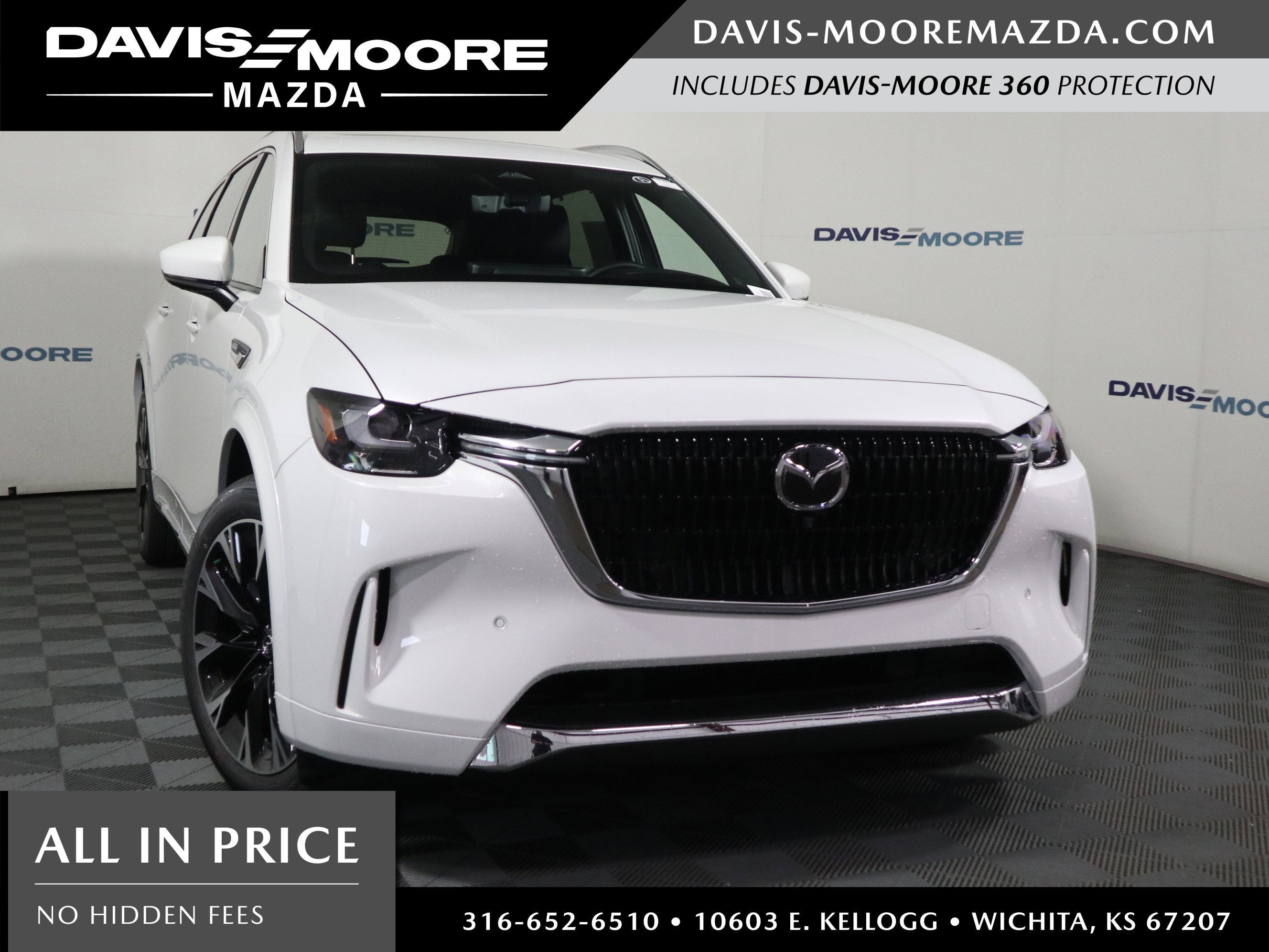2026 Mazda Mazda CX-90 3.3 Turbo S Premium Plus AWD in Rhodium White Premium — front three-quarter view