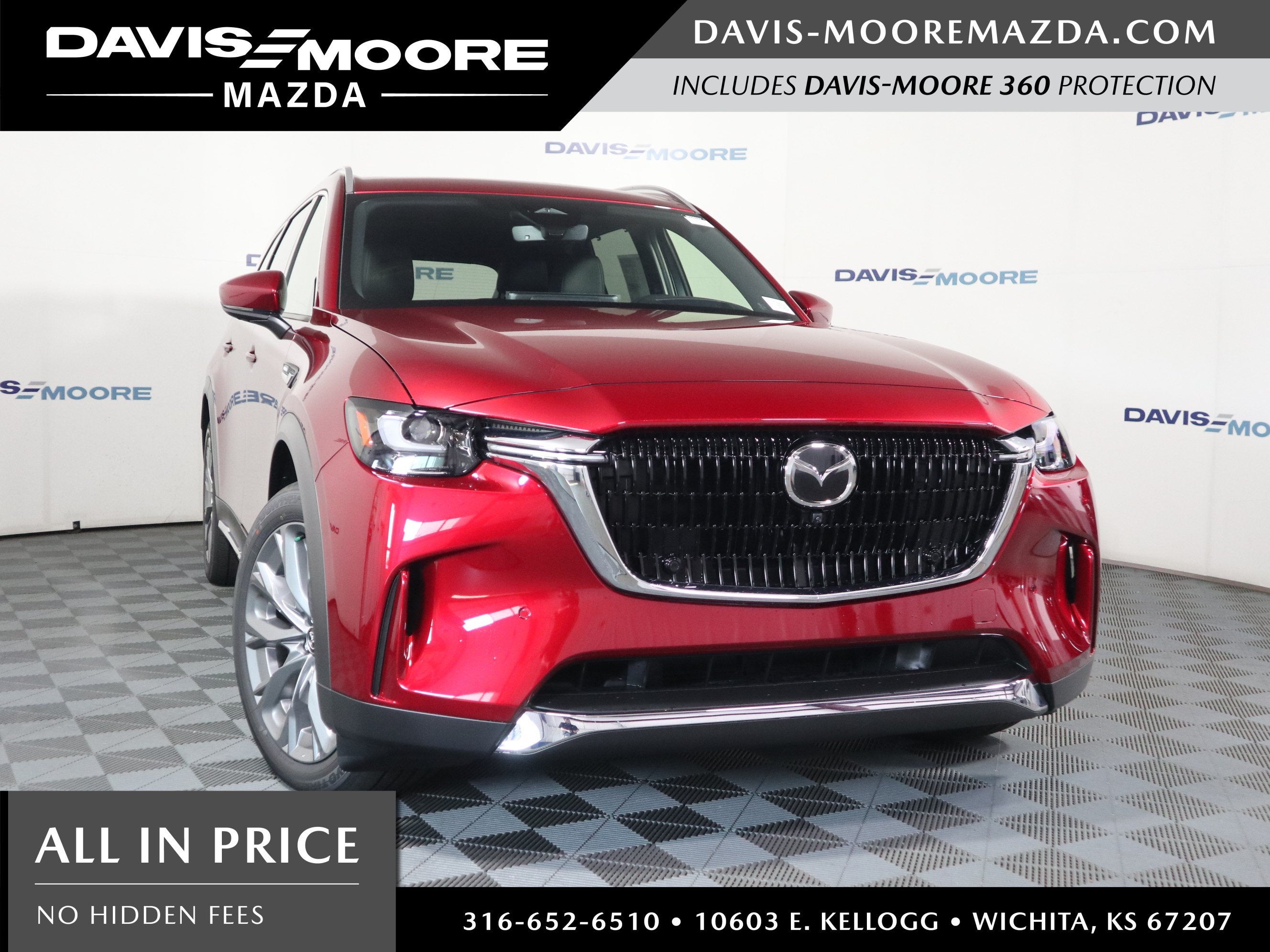 2026 Mazda Mazda CX-90 3.3 Turbo Premium Plus AWD in Soul Red Crystal Metallic — front three-quarter view