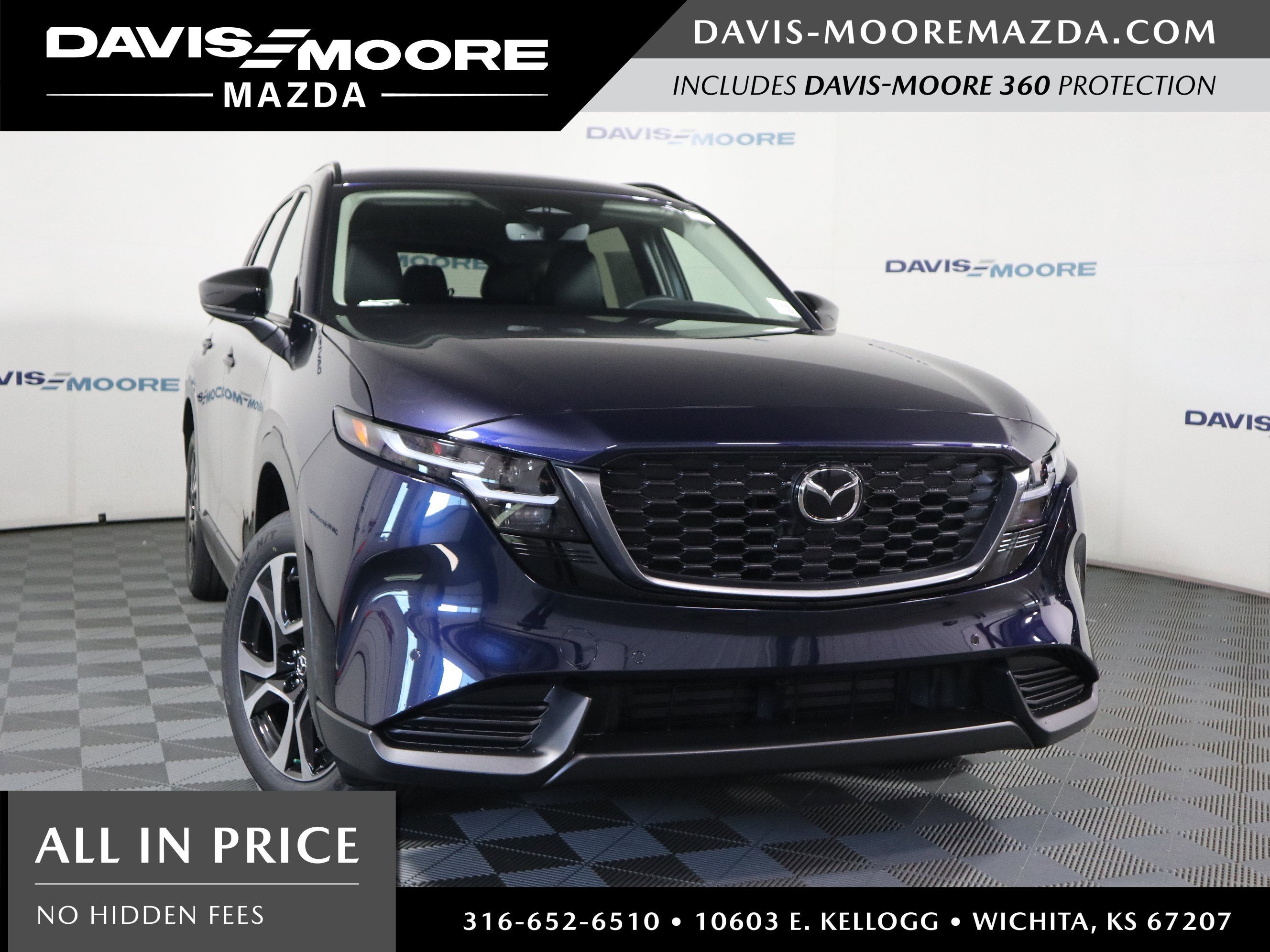 2026 Mazda Mazda CX-5 2.5 S Preferred AWD in Navy Blue Mica — front three-quarter view