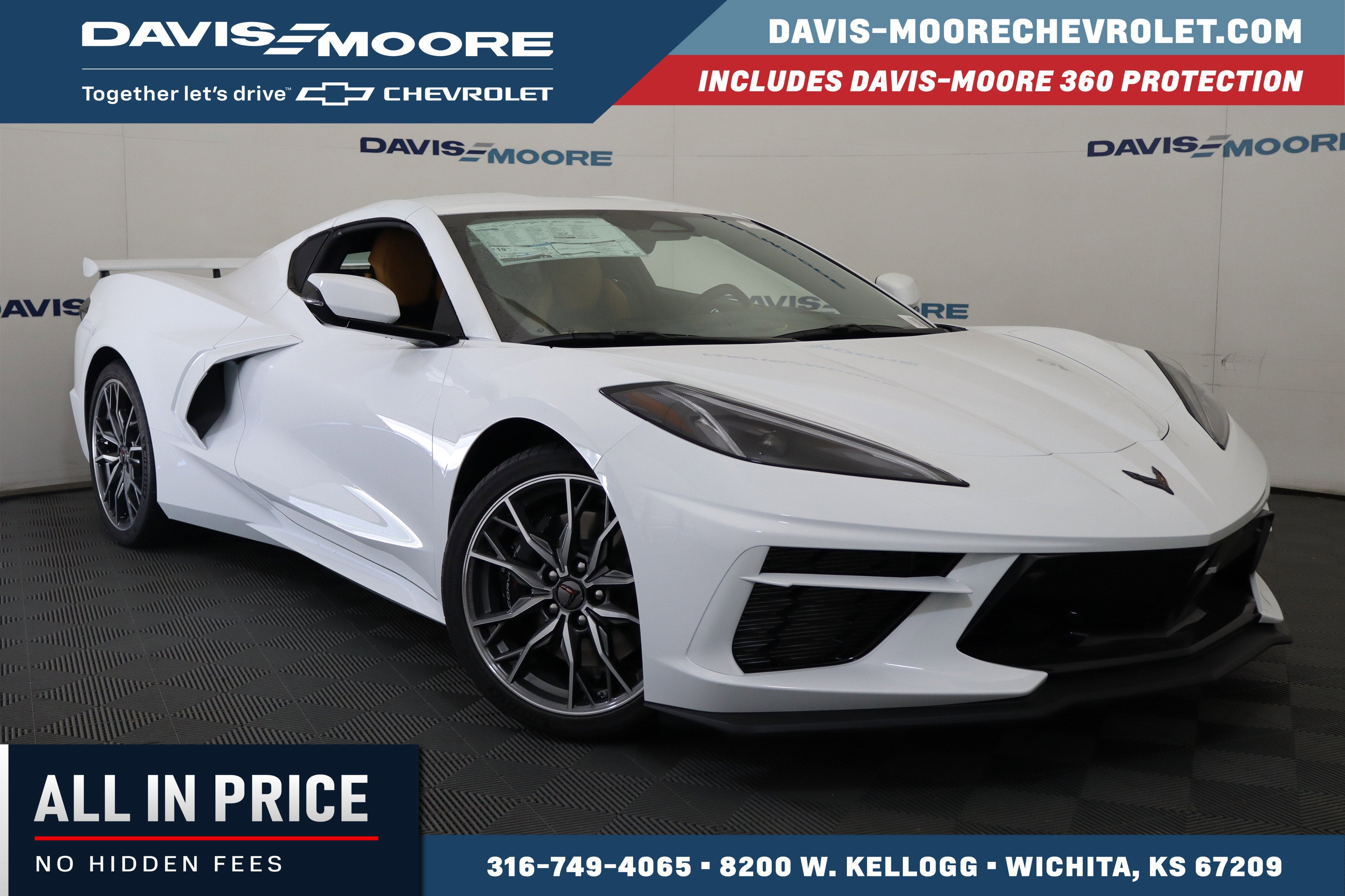 2026 Chevrolet Corvette 2LT in Arctic White — front three-quarter view
