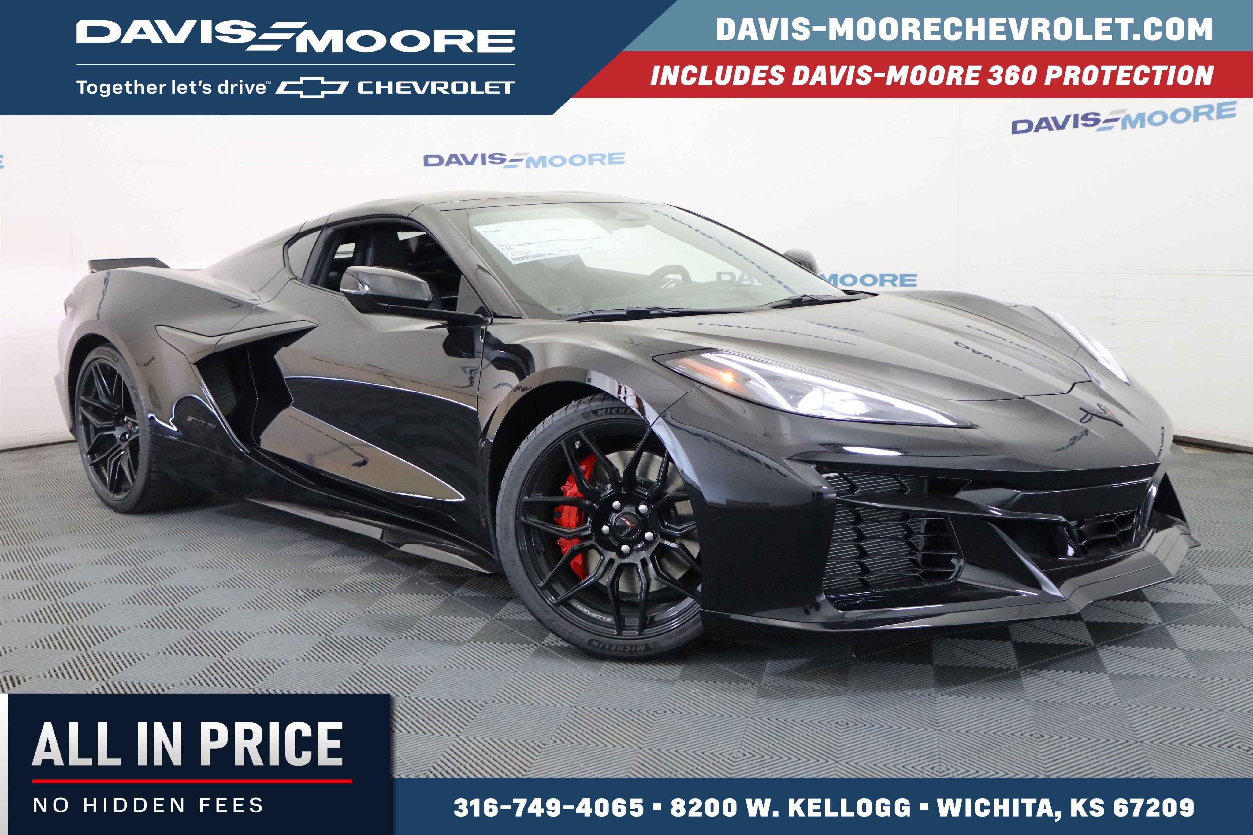 2026 Chevrolet Corvette 1LZ in Black — front three-quarter view