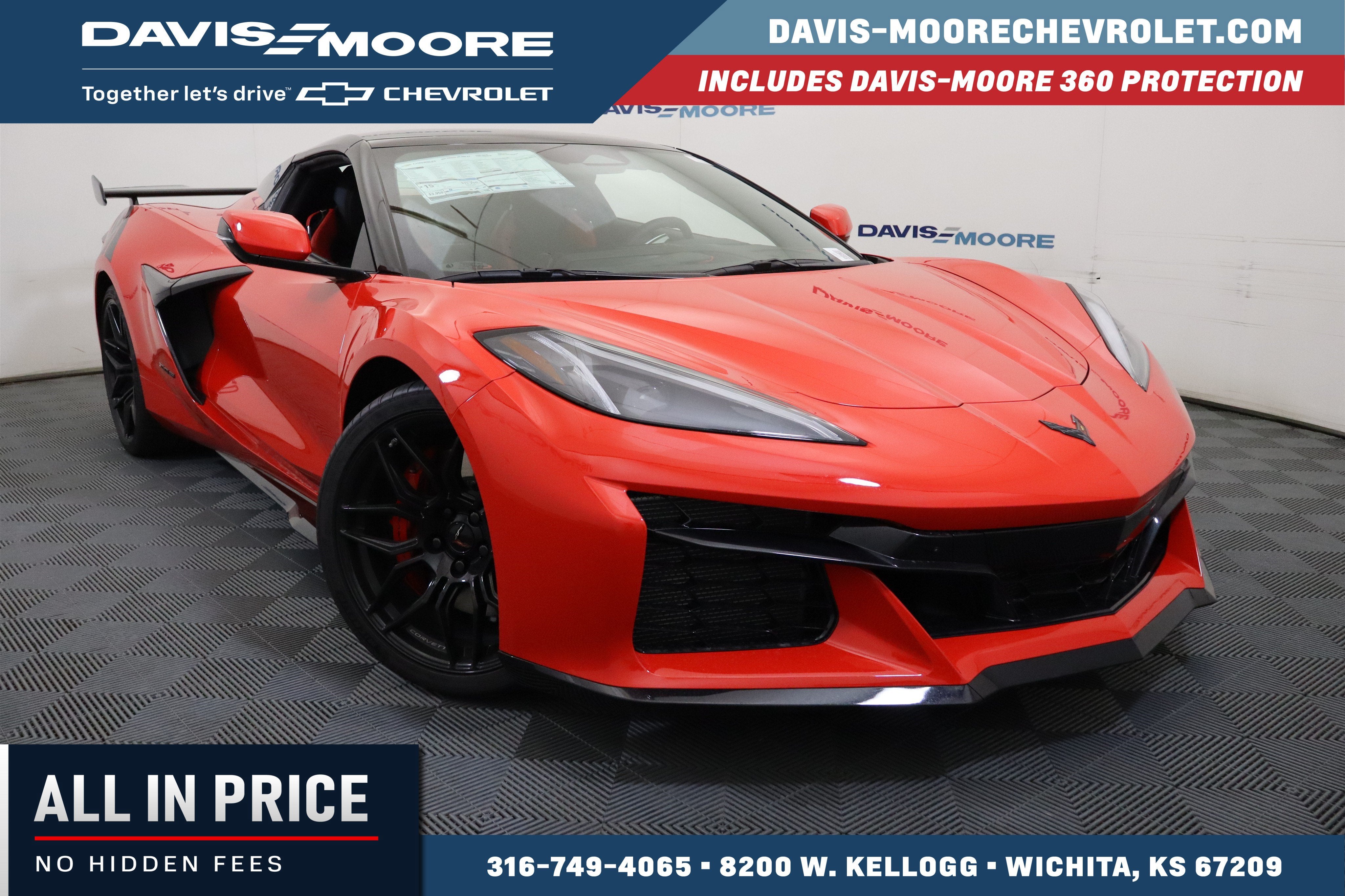 2027 Chevrolet Corvette 2LZ in Torch Red — front three-quarter view