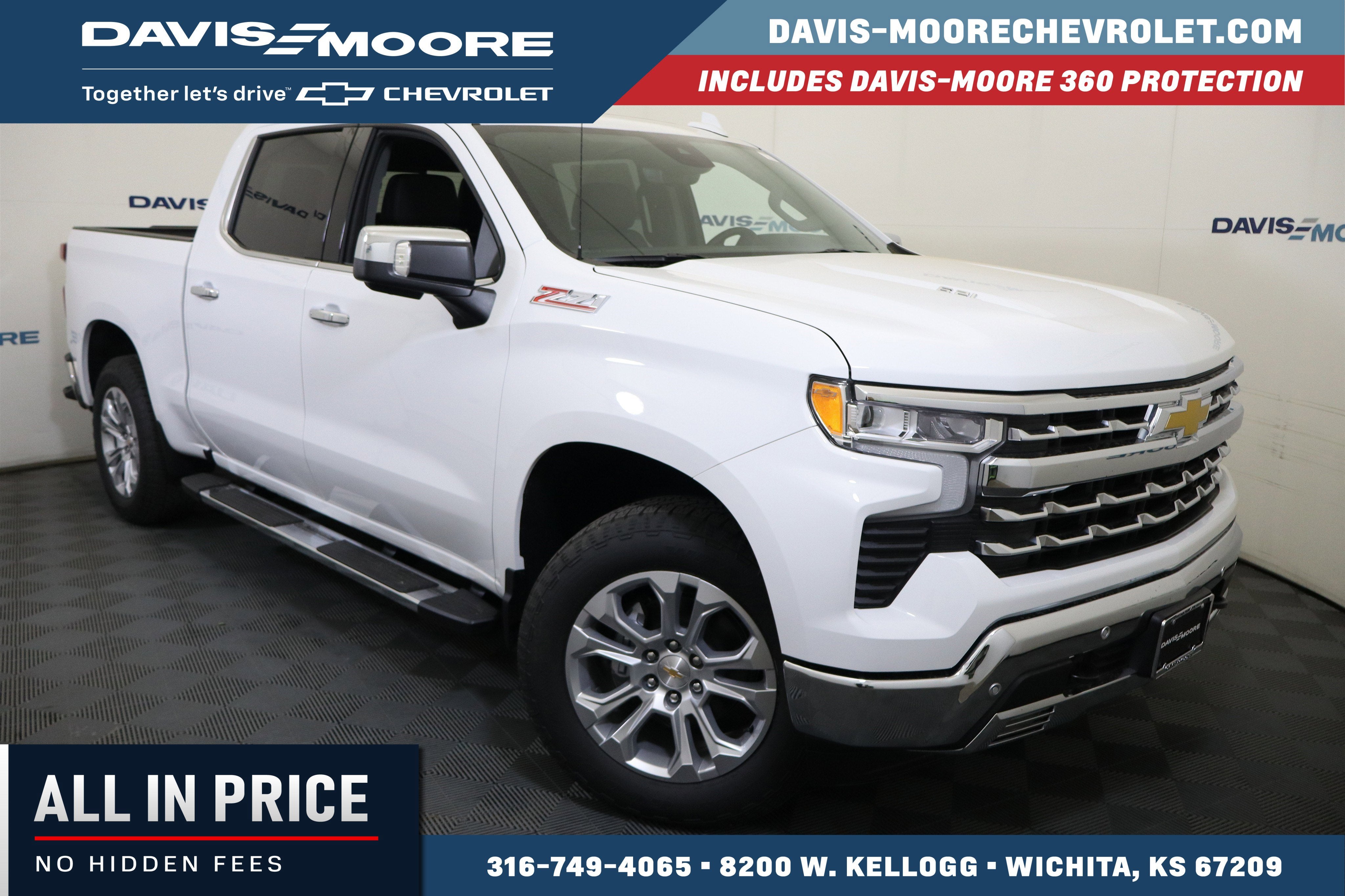 2026 Chevrolet Silverado 1500 LTZ Crew Cab 4WD in Summit White — front three-quarter view