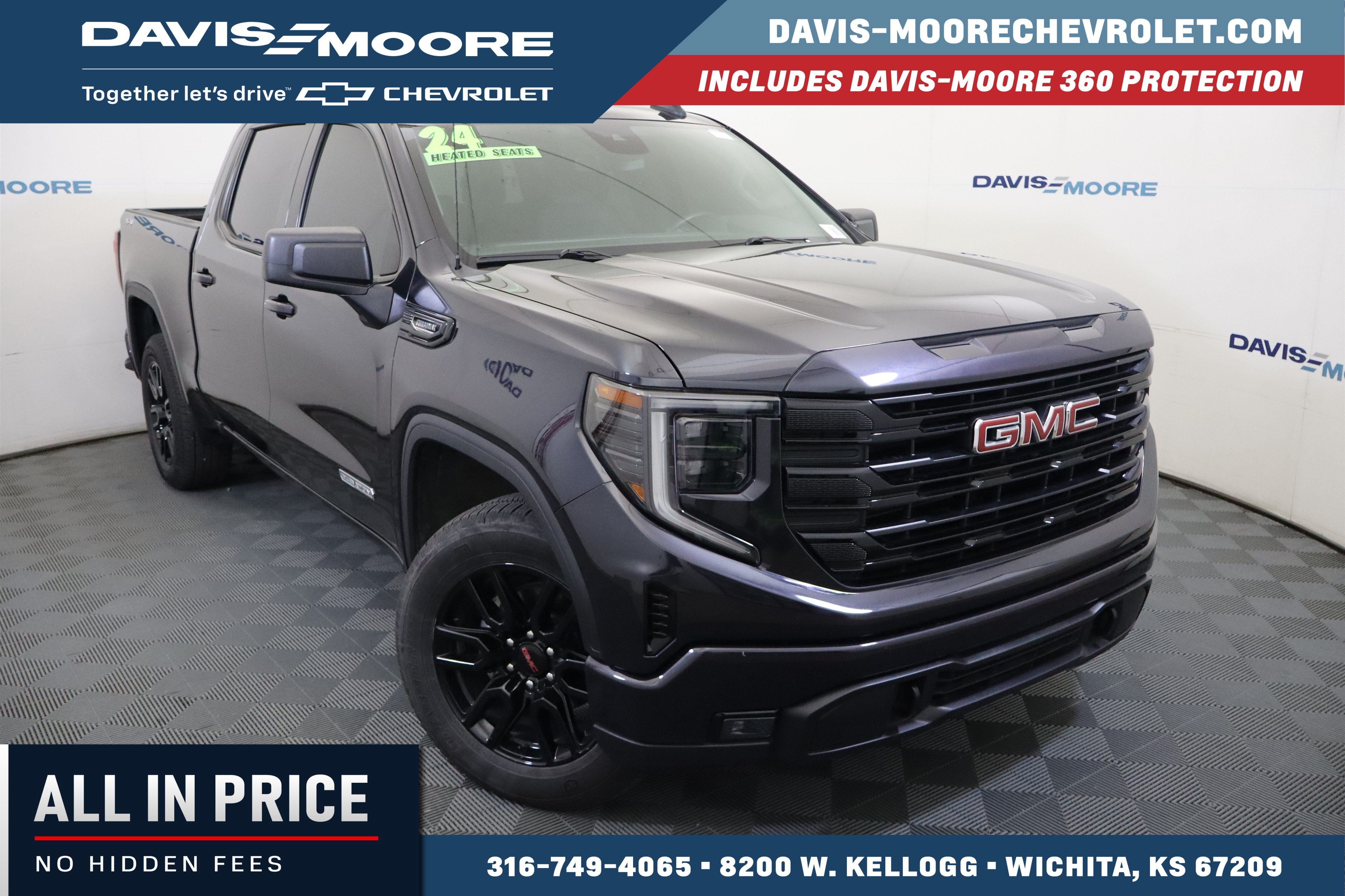2024 GMC Sierra 1500 Elevation Crew Cab 4WD in Titanium Rush Metallic — front three-quarter view