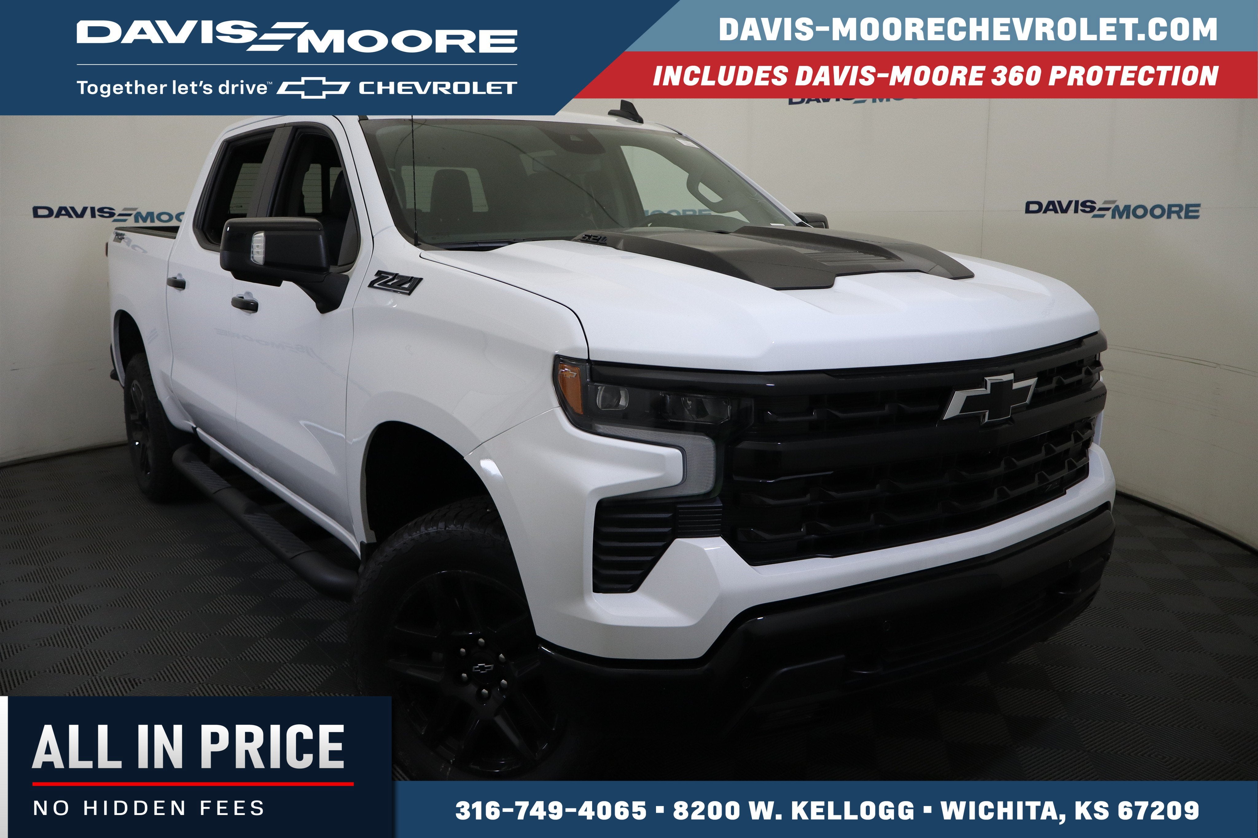 2026 Chevrolet Silverado 1500 LT Trail Boss Crew Cab 4WD in Summit White — front three-quarter view