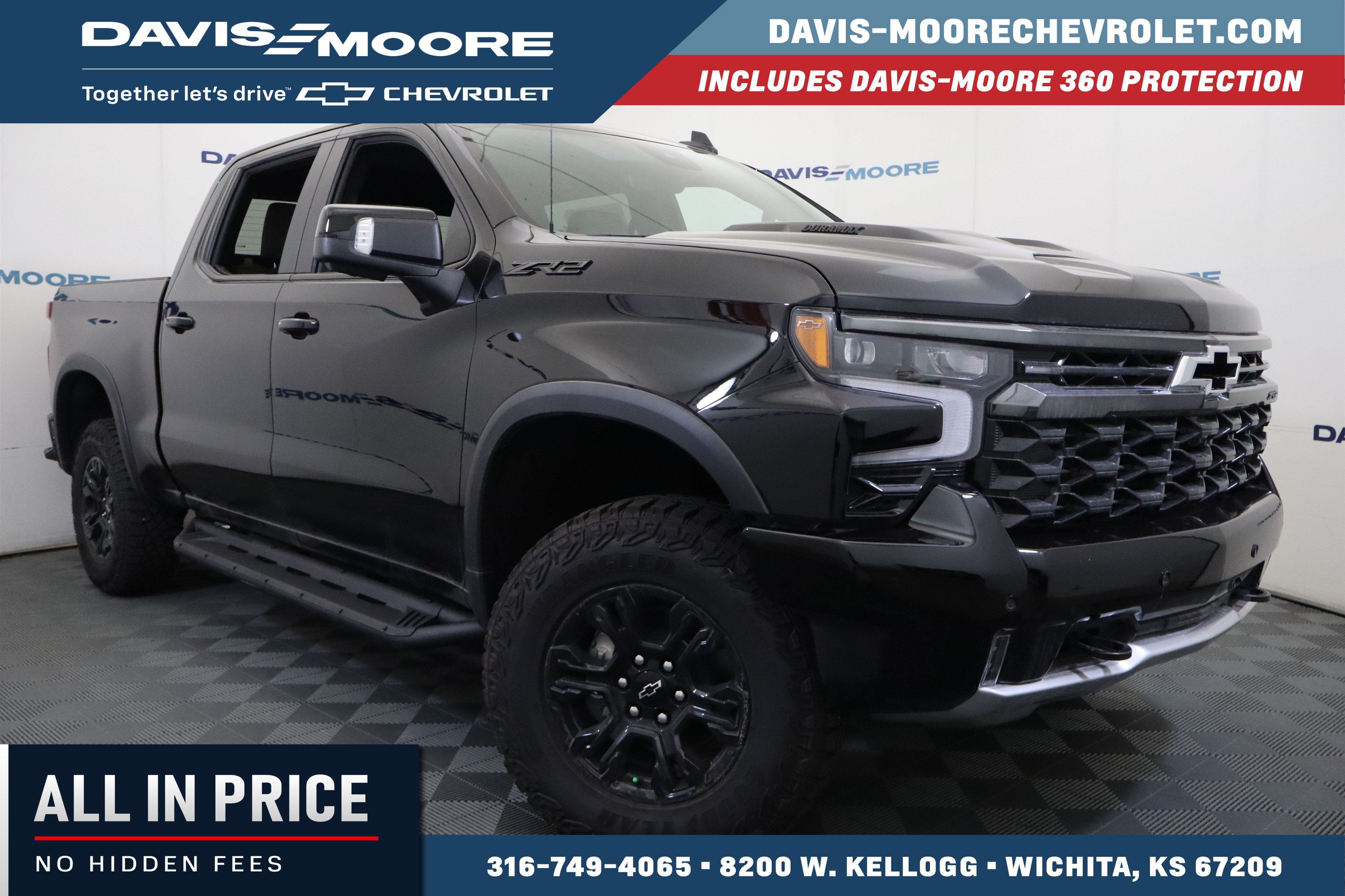 2026 Chevrolet Silverado 1500 ZR2 Crew Cab 4WD in Black — front three-quarter view