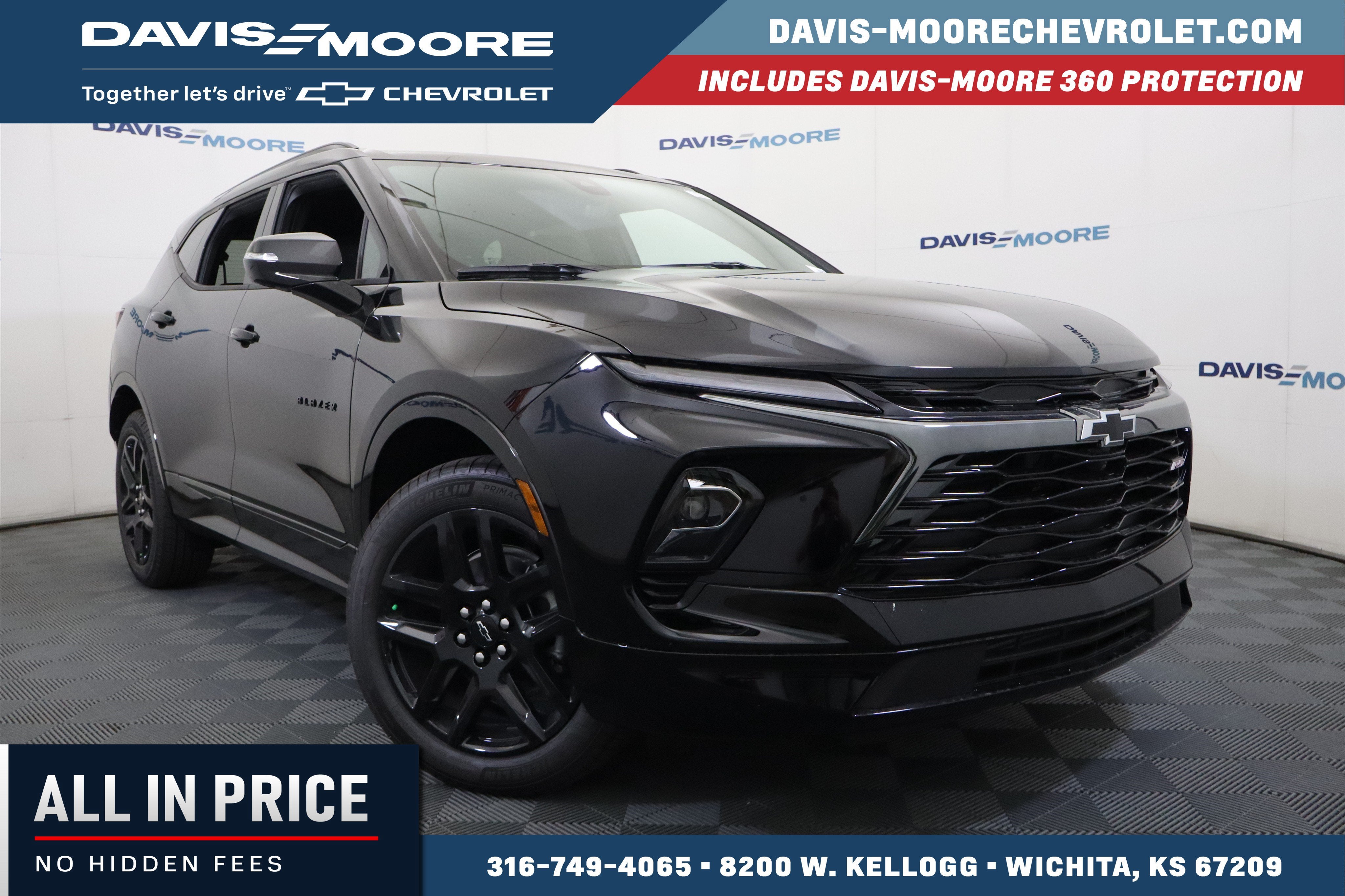 2026 Chevrolet Blazer RS in Black — front three-quarter view