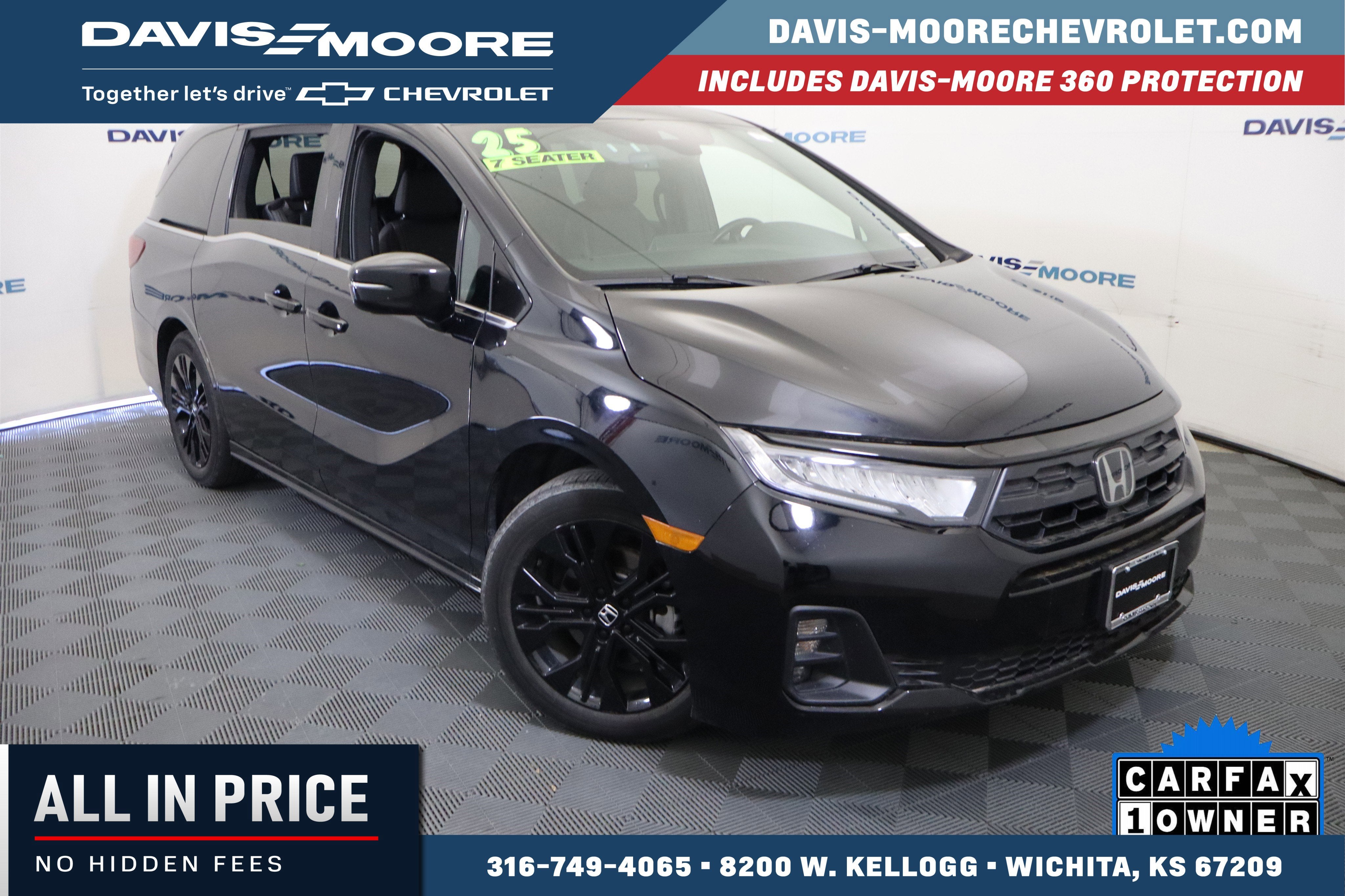 2025 Honda Odyssey Sport-L in Black — front three-quarter view