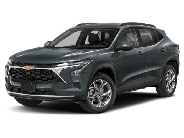 2025 Chevrolet Trax LT in Cypress Gray — front three-quarter view